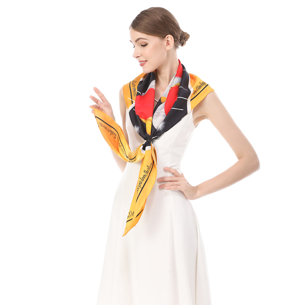 custom design silk scarf