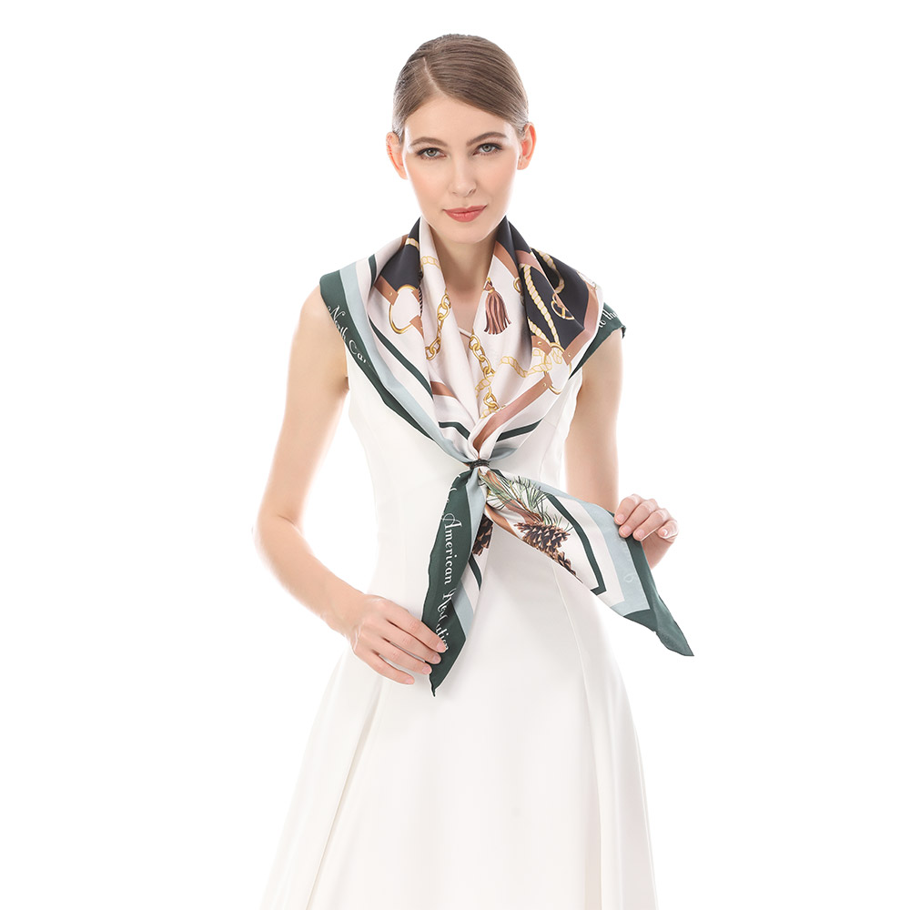 custom design silk scarf