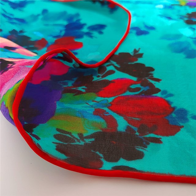 custom digital print silk scarf