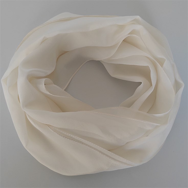 vintage white silk scarf
