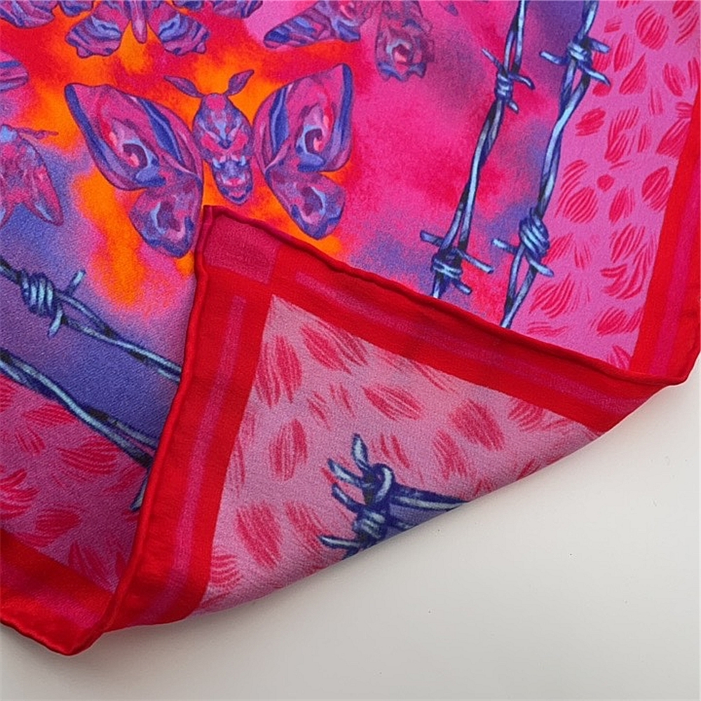 photo printed on silk scarf