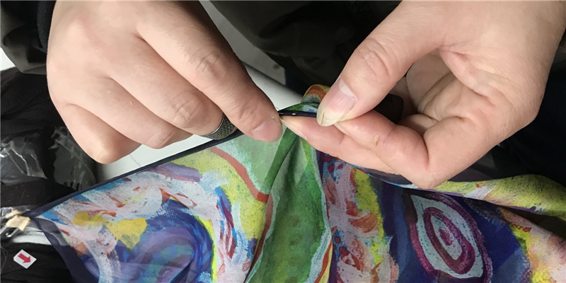 custom silk scarf
