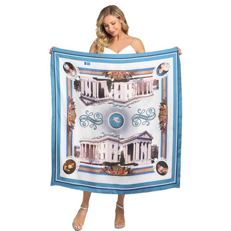 custom design silk scarf
