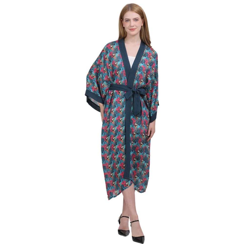 custom print kimono robe