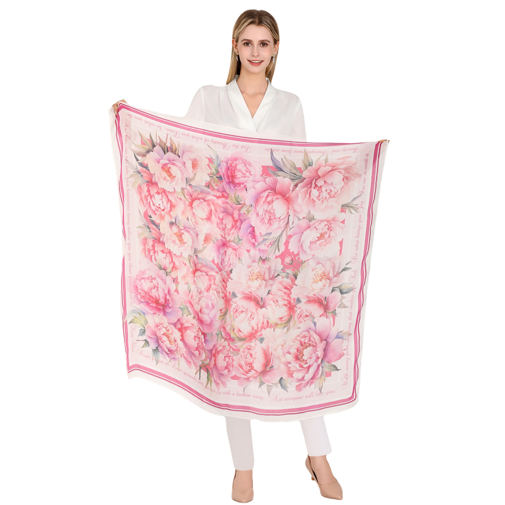 custom print silk scarf