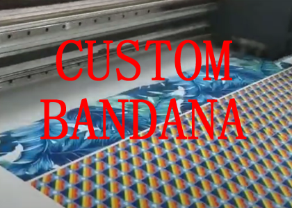 Custom bandana face mask digital printed with your logo or photo designs
