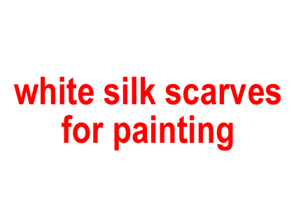 White silk scarf for painting