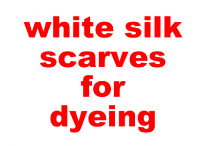 white silk scarf for dyeing
