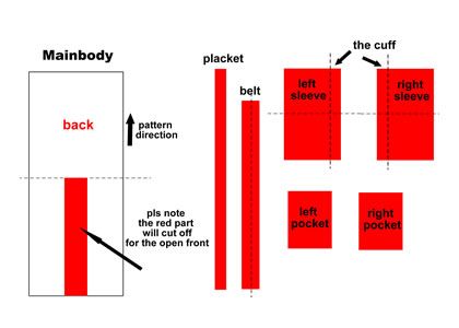 Fill your own designs in the template to get your custom kimono robe