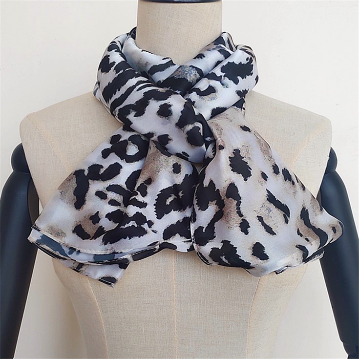 Custom printed leopard silk cape scarf wholesalers