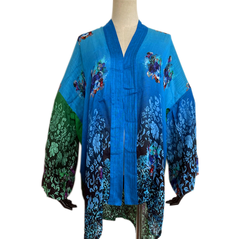 Kimono maker custom traditional cotton and linen kimono dress for sale