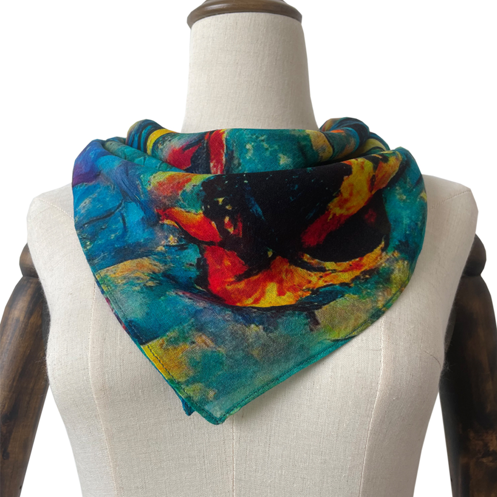 quality custom image cashmere head scarf in bulk gift