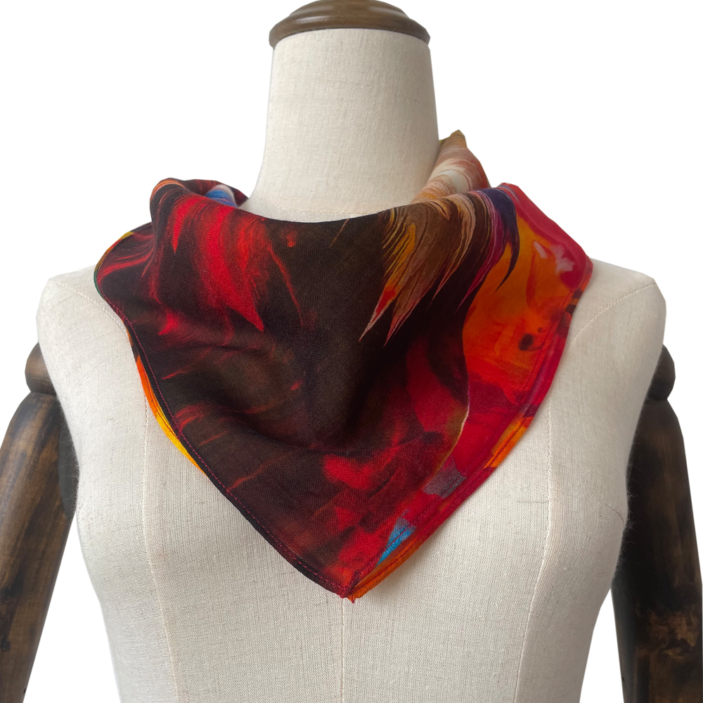 quality custom image made head scarf cashmere