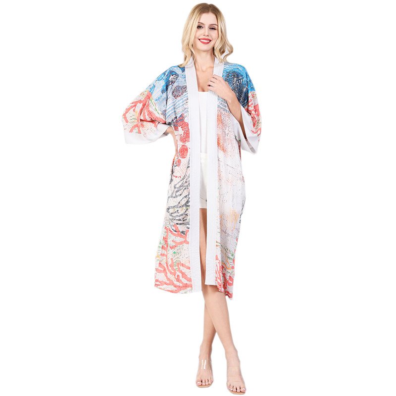 kimono maker custom designs photos digital printed summer kimono cardigan outfit