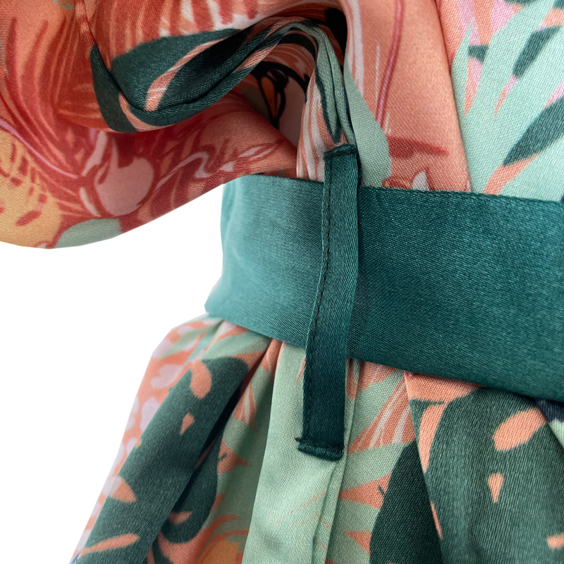 Custom kimono maker wholesale digital print kimono female short robe beach cover up dress cardigan kimono robe