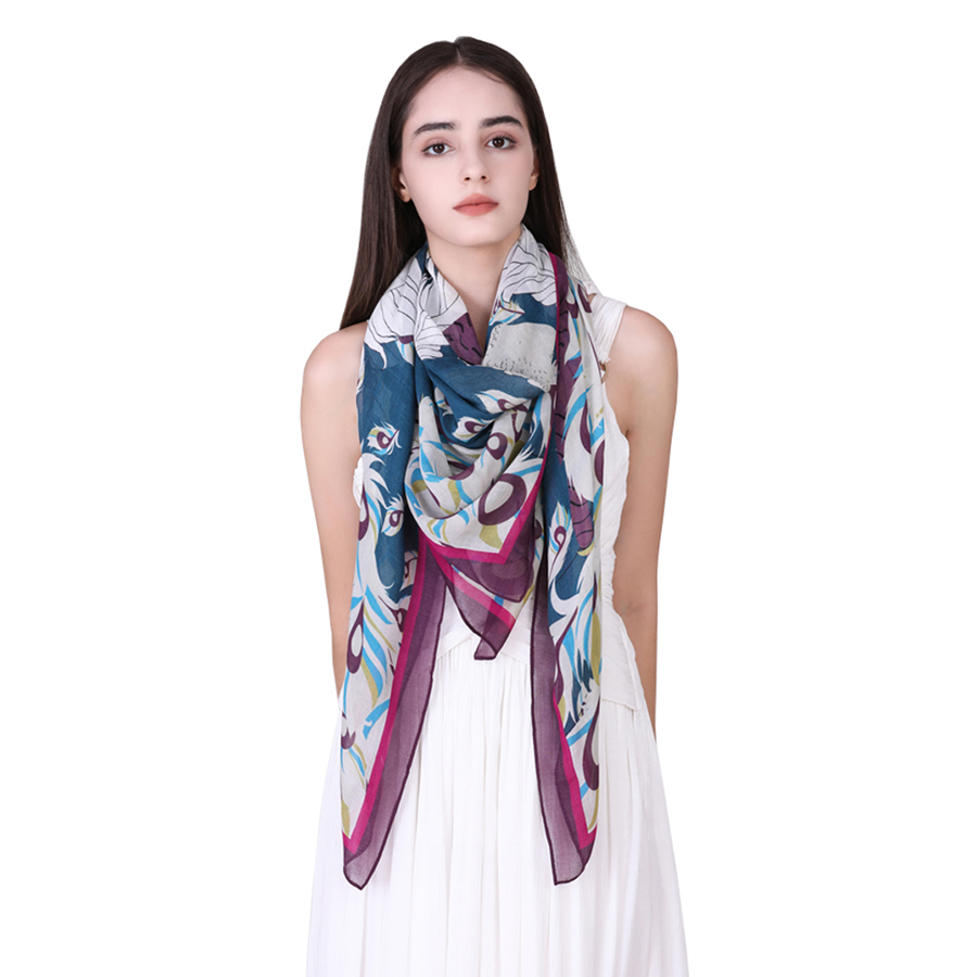 Wholesale custom digital printed modal silk scarf