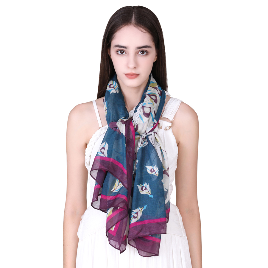 Wholesale custom digital printed modal silk scarf