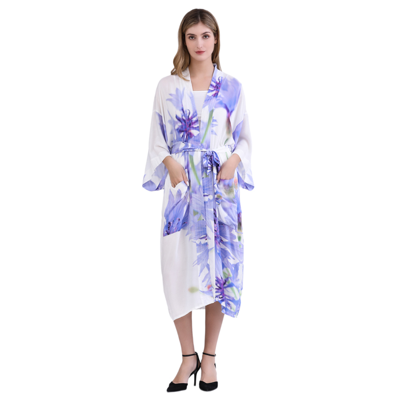 custom printed kimono robe