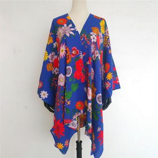 custom printed silk kimono