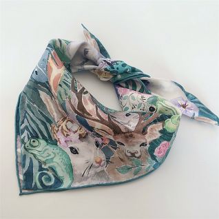 custom printed silk scarf