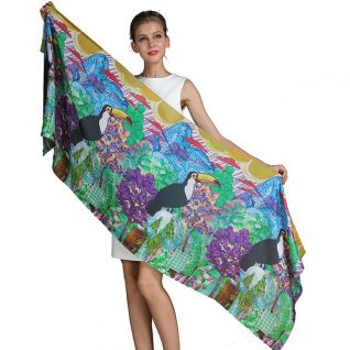 custom printed silk scarf